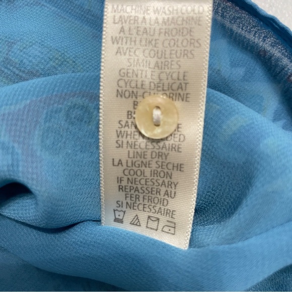 Max Studio Blue Floral Sleeveless Top size M - Picture 8 of 9